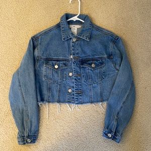 cropped jean jacket